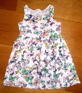 H&M girls butterfly dress size 122 6/7 years - Picture 1 of 1