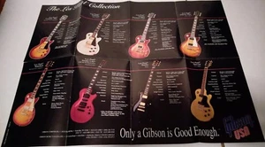 GIBSON Les Paul Collection Dealer Poster 1991 Slash Guns and Roses - Picture 1 of 2
