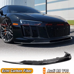 Se adapta a Audi R8 V10 2016-18 Dry Carbon labio delantero alerón labio espada - Imagen 1 de 11