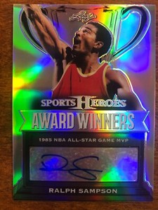 2017 Leaf Metal Sports Heroes Award Winners Silver Ralph Sampson Auto HOF