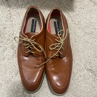Bruno Marc New York Dress Shoes, Leather, Brown, Size 12  - Image 1 of 4