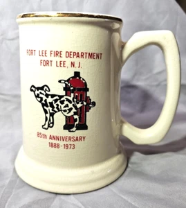 Vintage Fire Department Beer Stien Fort Lee Fire Dept 1973 NJ - Picture 1 of 6