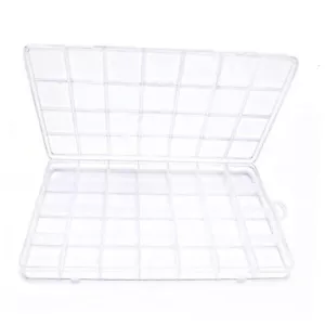 28 Grids Plastic Bead Organizer Box, Organizer 28 Grids (1 pack) Clear - Picture 1 of 7