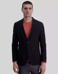 Haggar H26 Men's Hudson Blazer Slim Fit Jacket Suit Black Size Small Was $89.99 - Picture 1 of 6