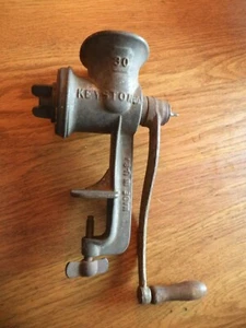 Keystone vintage n. 10 Food Chopper, Tritacarne buono a mano - MADE USA-Boyertown - Foto 1 di 9