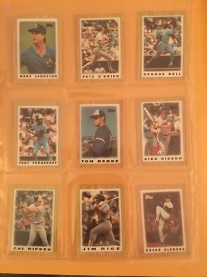 9 Vintage Topps 1987 Leaders Mini Baseball Cards  VGC - Image 1 of 2