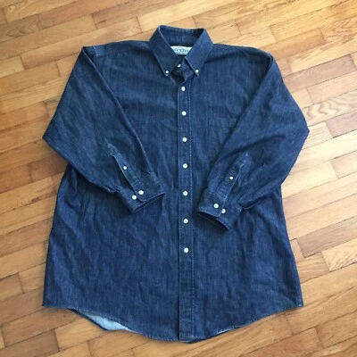 Blue-Diamond-Gusset S6415 Thick Blue Denim Button  Long Sleeve XL - Image 1 of 4