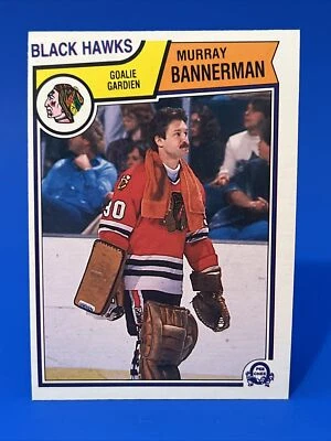 1983-84 O-Pee-Chee Murray Bannerman Card #97 Chicago Blackhawks Vintage Goalie - Image 1 of 2
