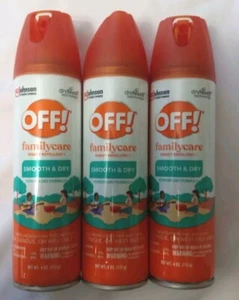 OFF Family Care Smooth and Dry Insect Mosquito Repellent w/ Deet 4oz (Lot Of 3) - Picture 1 of 4