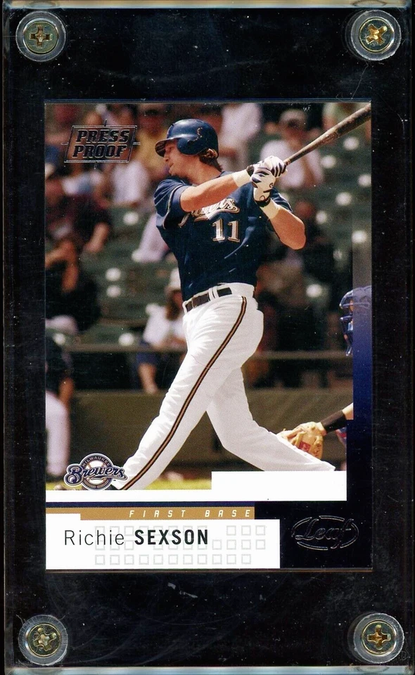 2004 LEAF RICHIE SEXSON SILVER PRESS PROOF #153 35/50 BREWERS MARINERS YANKEES - Image 1 of 2