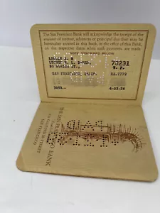 San Francisco Bank Book 1934 Vintage used - Picture 1 of 5