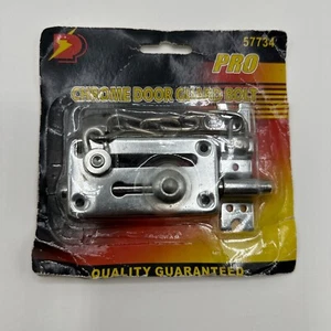 Pro Chrome 2pc Chain Security Door Guard Bolt Lock Home Safety - Picture 1 of 4