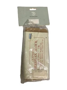 CLAPHAM'S CANADIAN BEESWAX 1LB PURE BLOCK - Picture 1 of 4