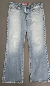 Big Star Jeans Womens Size 38 Reg Straight Leg Medium Distressed Button Up Fly - Picture 1 of 19
