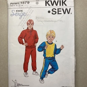 KWIK SEW Kerstin Martensson Muster 1579 Jungen 8-14 Trainingsanzug Vintage ungeschnitten - Bild 1 von 3