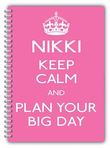 A5 PERSONALISED WEDDING NOTEBOOK/BRIDE TO BE PERSONALISED GIFT/ LINED PAPER/ 03 - Picture 1 of 2