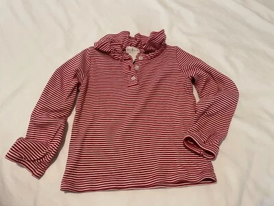 Оливковый сок хлопок в полоску с оборками воротник хлопковая рубашка 3Y. VGUC! - Изображение 1 из 4