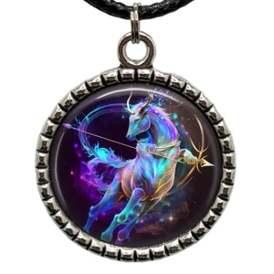 Sagittarius Zodiac Necklace Archer Astronomy Astrology Sagittarius Birthday Gift - Picture 1 of 4