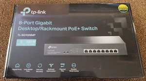 NEW: TP-Link TL-SG1008MP 8 Port Gigabit PoE+ 153W Rackmount Unmanaged Switch - Picture 1 of 4