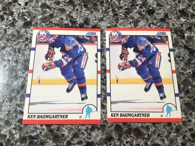 (2)Ken Baumgartner 1990 Score #265 NHL New York Islanders Defenseman rookie - Image 1 of 2