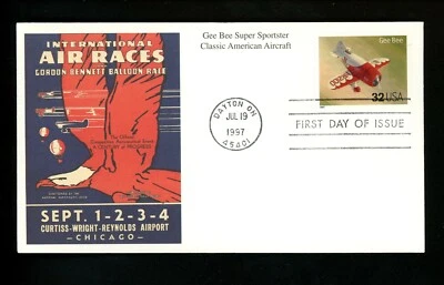 US FDC #3142 / 3142i Fleetwood 1997 OH Classic Aircraft Gee Bee Super Sportster  - Image 1 of 2
