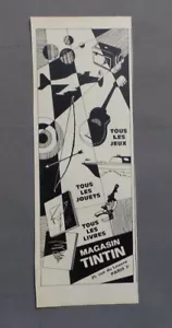 PUBLICITE ANCIENNE ADVERT CLIPPING 171017 MAGASIN TINTIN JEUX JOUET LIVRE PARIS - Imagen 1 de 1
