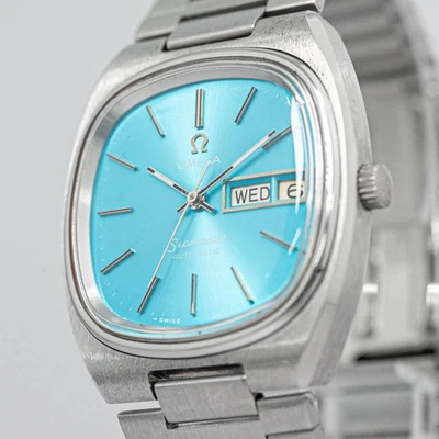 Sin Tarifas **CASI COMO NUEVO** De Colección OMEGA Seamaster Cal.1020 Automático Azul Hielo TV para Hombres Foto 1 de 4