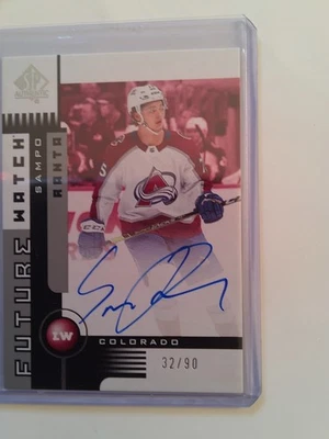 2022 UD SP AUTHENTIC#01FW-SR SAMPO RANTA FUTURE WATCH ROOKIE AUTO 32/90 - Image 1 of 2