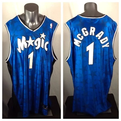 New! Orlando Magic Tracy McGrady 100% Authentic Star Print Reebok Jersey Size 54 - Image 1 of 4