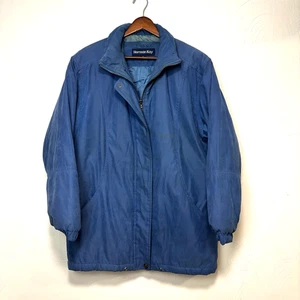 Vintage Herman Kay Coat Mid-Length Blue Long Sleeve Womens Full Zip 90s Size S - Picture 1 of 7