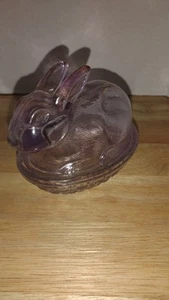 L.E.Smith Purple Rabbit Glas - Bild 1 von 12
