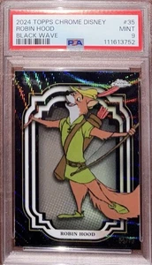 2024 Topps Chrome Disney Robin Hood Black Wave /10 PSA 9 - Picture 1 of 2