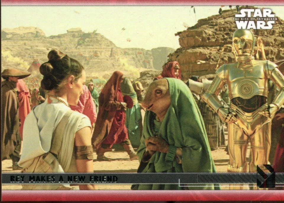 Star Wars Rise Of Skywalker S2 Red [199] Base Card #18 Rey makes a new Friend - Image 1 of 1