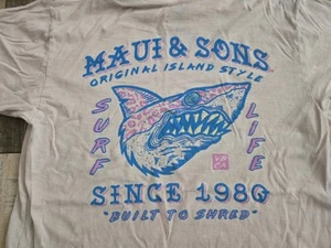 Vintage 1980s Maui & Sons Surfwear T-Shirt Medium Surfwear Skater Beachwear - Picture 1 of 6