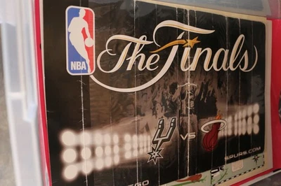 POSTER San Antonio Spurs NBA Finals Stadium Issued Print vs Miami Heat Authentic - Image 1 of 2