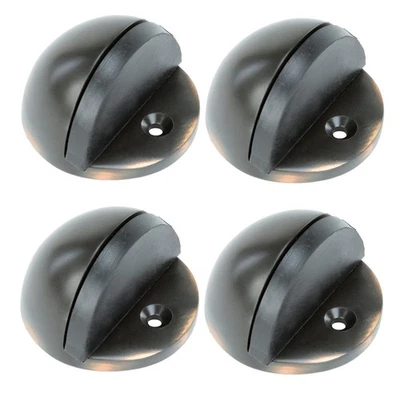 Paquete de 4 topes de puerta de bronce para montaje en piso de suministro de renovadores Foto 1 de 3