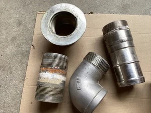 VA Fittinge 2 Zoll Bogen IG AG, Nippel, Schlauchnippel, Anschlussstück - Bild 1 von 2