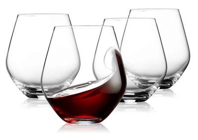 Godinger Wine Glasses, Stemless Wine Glasses, Red Wine Glasses, Wine Drinking... - Image 1 of 4