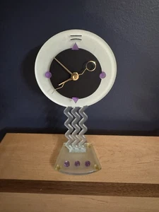 Orologio da scrivania moderno Brian Prothro Zipadeedoodah Designs alto 10" vintage anni 90 raro - Foto 1 di 4