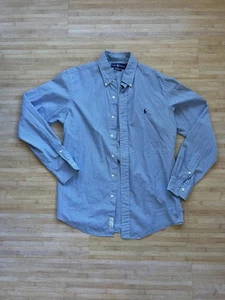 Ralph Lauren Herren Hemd mittelblau kariert Button Down Custom Fit - Bild 1 von 8
