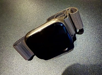  Apple Watch Series 8 41mm Gold Stainless Steel GPS LTE - Unlocked - Good - Image 1 of 4