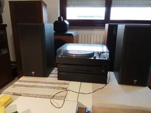 hifi stereoanlage mit plattenspieler und lautsprecher - Bild 1 von 3