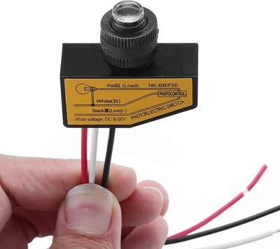 BRANDED Light Control Switch Onever Dc 12V 24V 36V 48V Dusk To Dawn Photocell