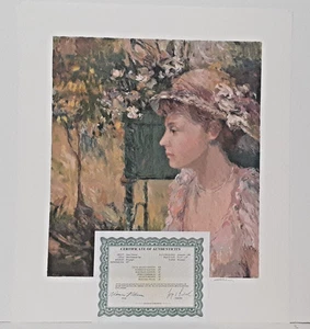 Henri Pisson "The Flowered Hat" 1988 Serigraph Edition 168/295 22.5"x 20" Image - Picture 1 of 8