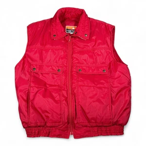 Vintage Ozark Trail Vest Adult 2XL Red Puffer Zip Outdoor Camping Gorpcore 90s - Picture 1 of 8