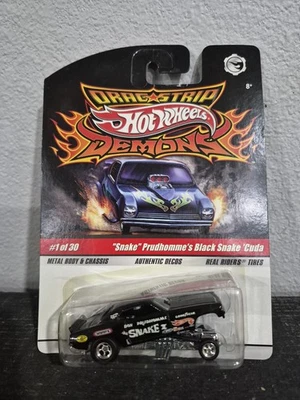 Coche divertido Hot Wheels Drag Strip Demons Don Prudhomme's Black Snake 'Cuda 1:64 Foto 1 de 3