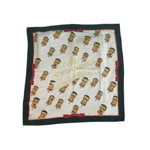 Moet & Chandon 250 Anniversary Silk Scarf 35 x 35 Champagne Corks - Picture 1 of 9
