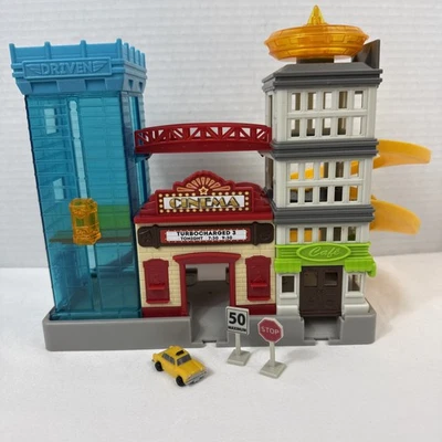 Driven Pocket Series City Parking Garage Cinema with car and sign micro machines - Image 1 of 4