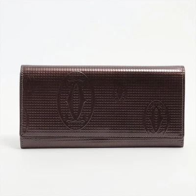 Cartera Larga Cartier Feliz Cumpleaños Charol - Marrón Foto 1 de 4