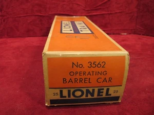 ORIGINAL EMPTY BOX FOR LIONEL 3562 BARREL CAR  POSTWAR - NO RESERVE~lot 7 - Picture 1 of 11